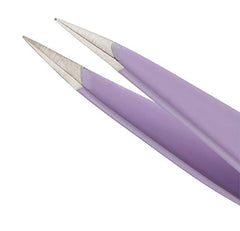 Tweezerman mini-point-tweezer closeup tips for removing fine hairs with control.