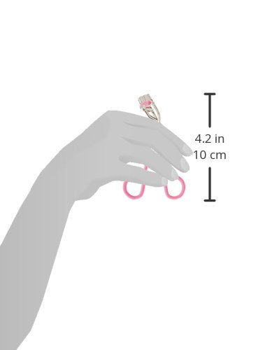 Tweezerman Neon Pink eyelash curler packed in travel pouch for on-the-go use.