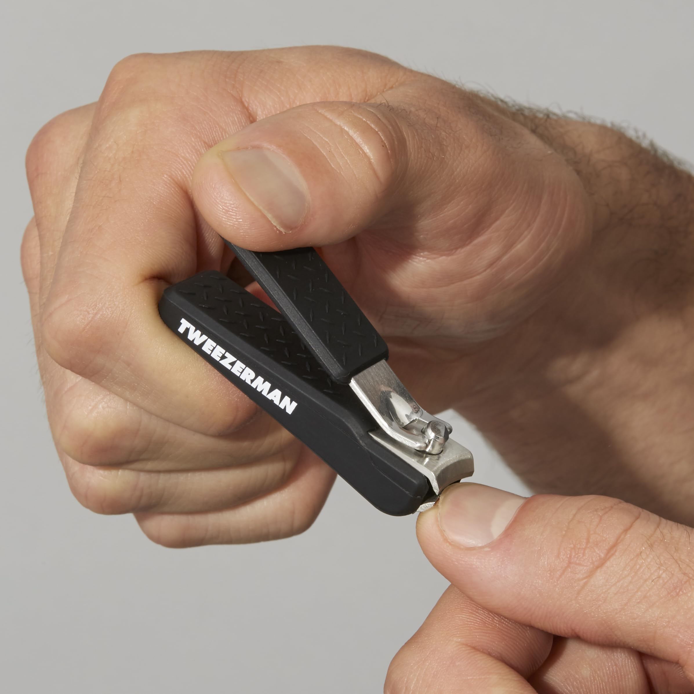 Tweezerman Precision Grip Fingernail Clipper compact design fits travel kit