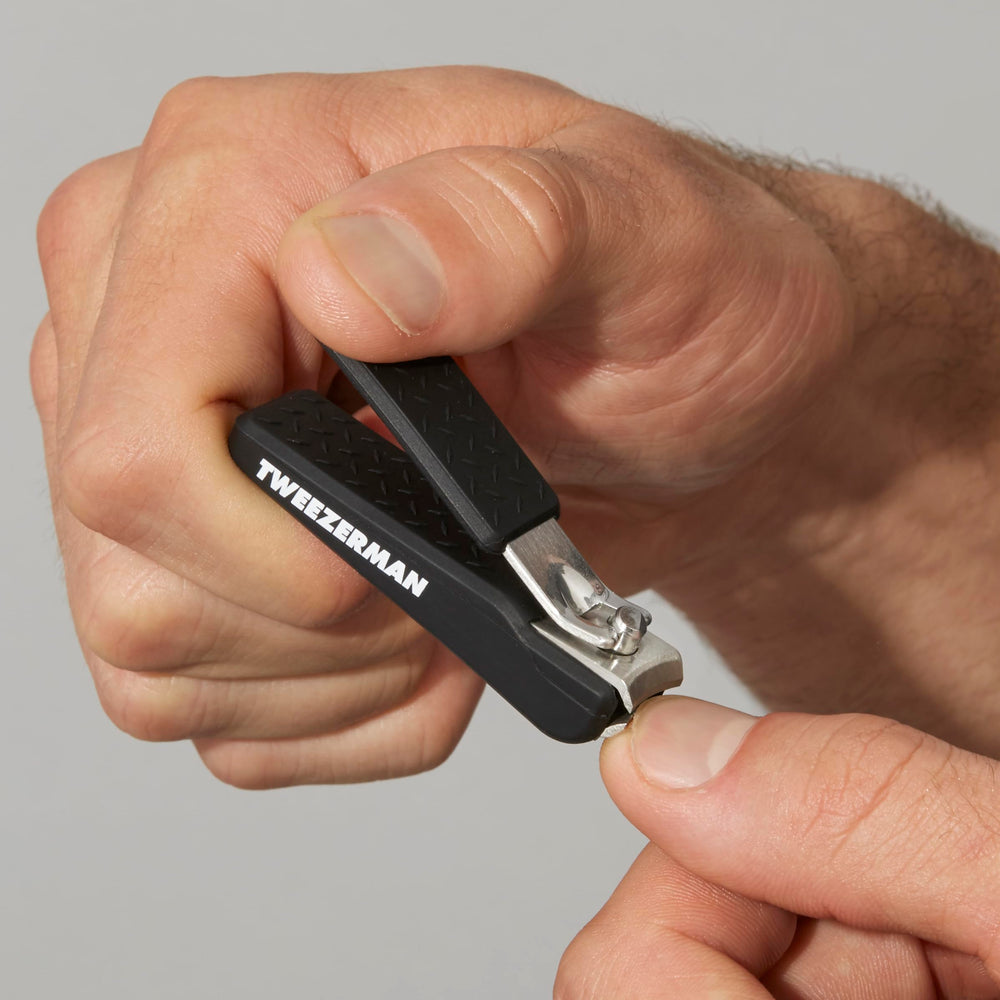 Tweezerman Precision Grip Fingernail Clipper compact design fits travel kit
