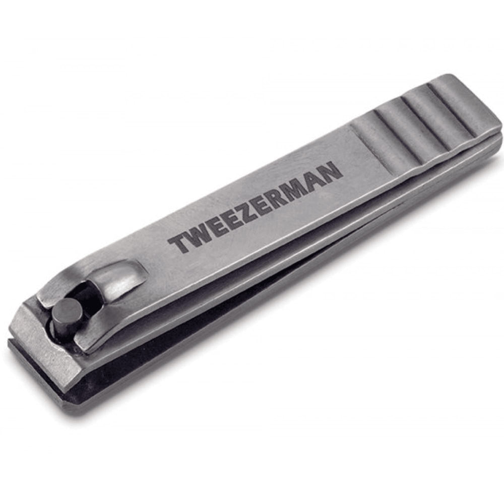 Tweezerman professional stainless steel toenail clipper straight edges for precise cuts.
