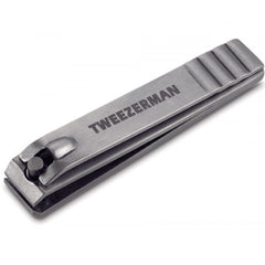 Tweezerman professional stainless steel toenail clipper straight edges for precise cuts.