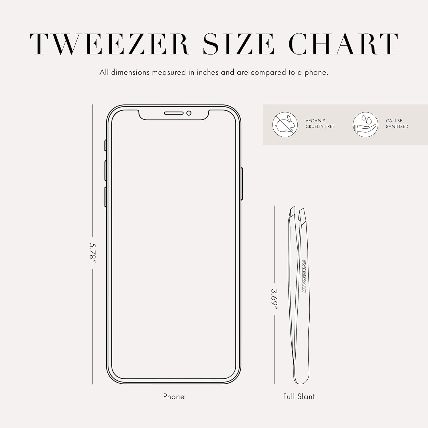 Tweezerman rose-gold tweezers clean with alcohol wipe after use for maintenance.