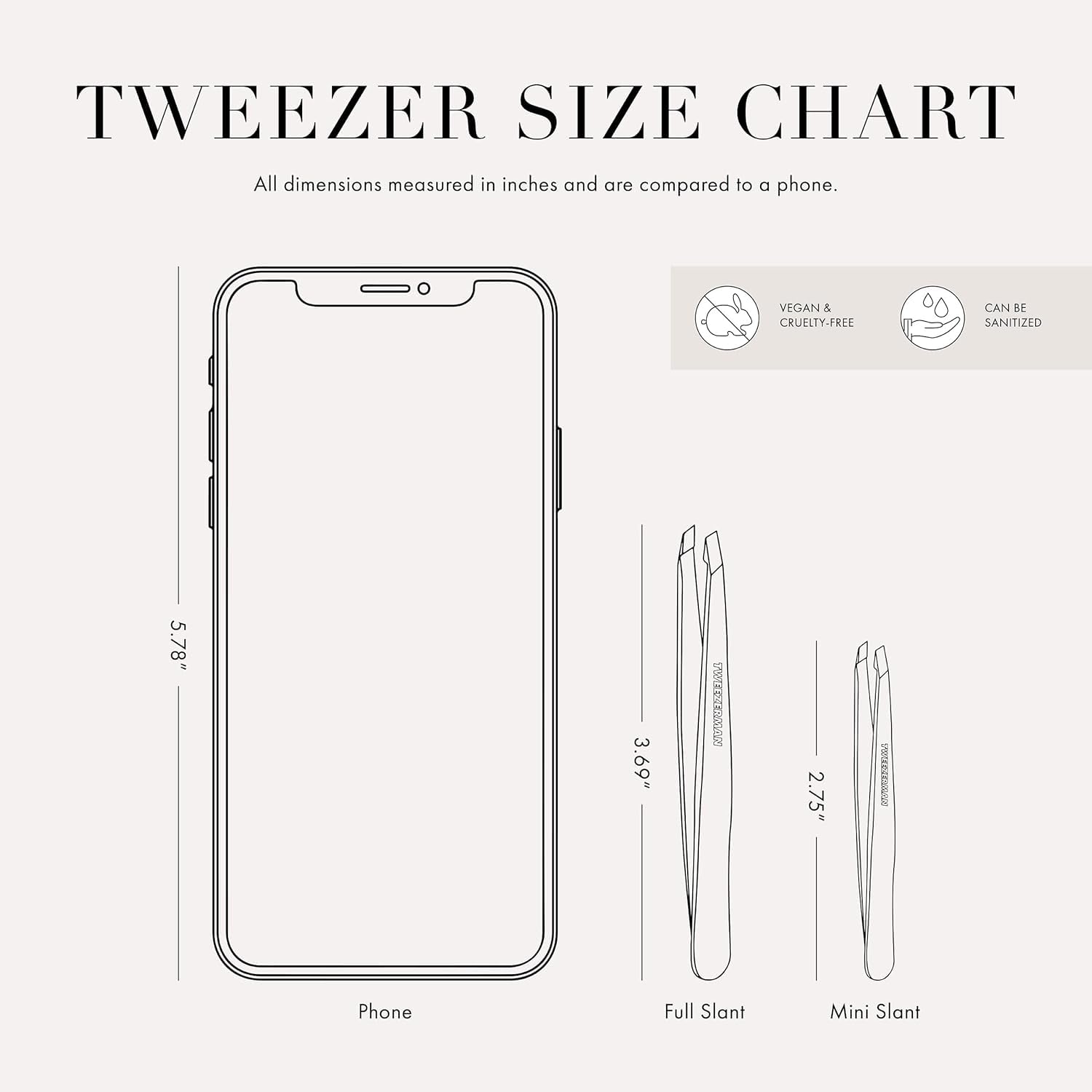 Tweezerman rose gold mini slant tweezer attractive packaging for gifting or travel