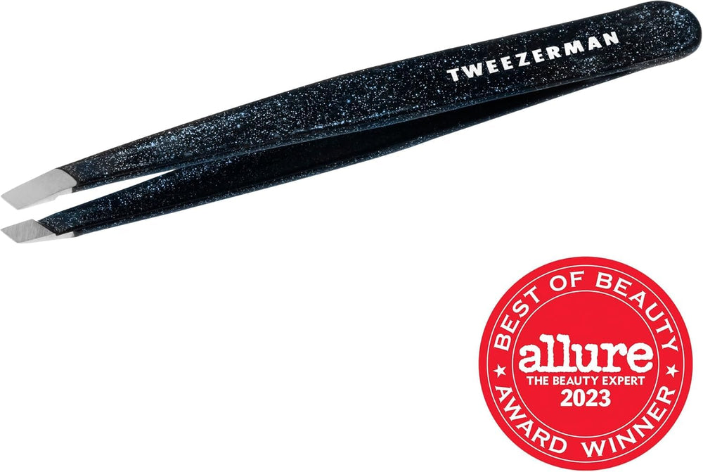 Tweezerman Slant Tweezer with calibrated tension for comfort and control during use.
