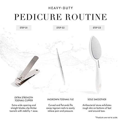 Tweezerman Sole Smoother waterproof design shown for shower-friendly foot care