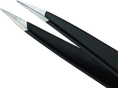 Tweezerman stainless steel point tweezer cleaning with alcohol wipe for hygiene
