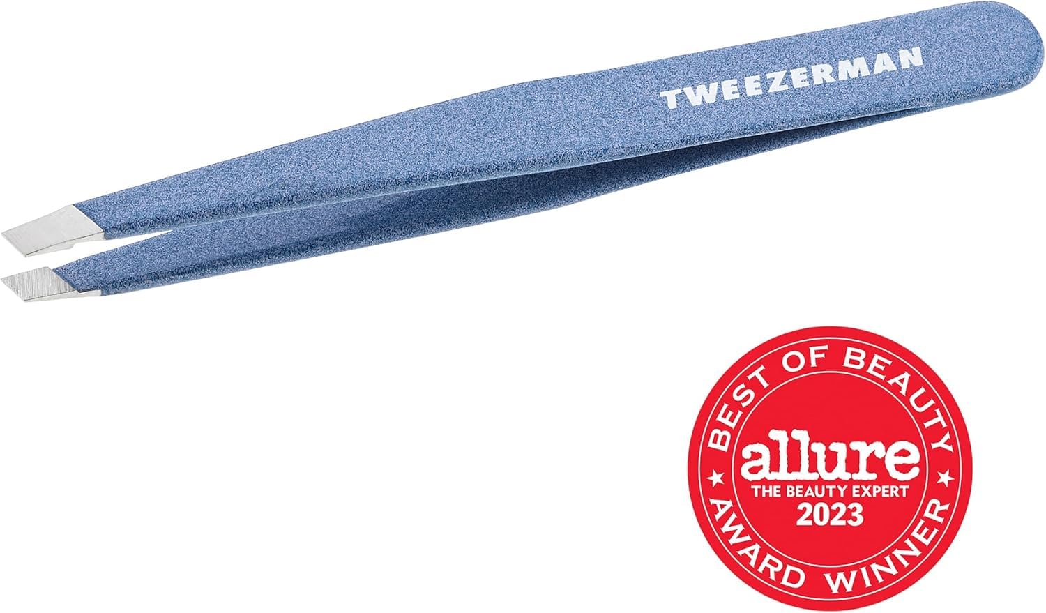 Tweezerman stainless steel slant tweezer cleaning with alcohol wipe