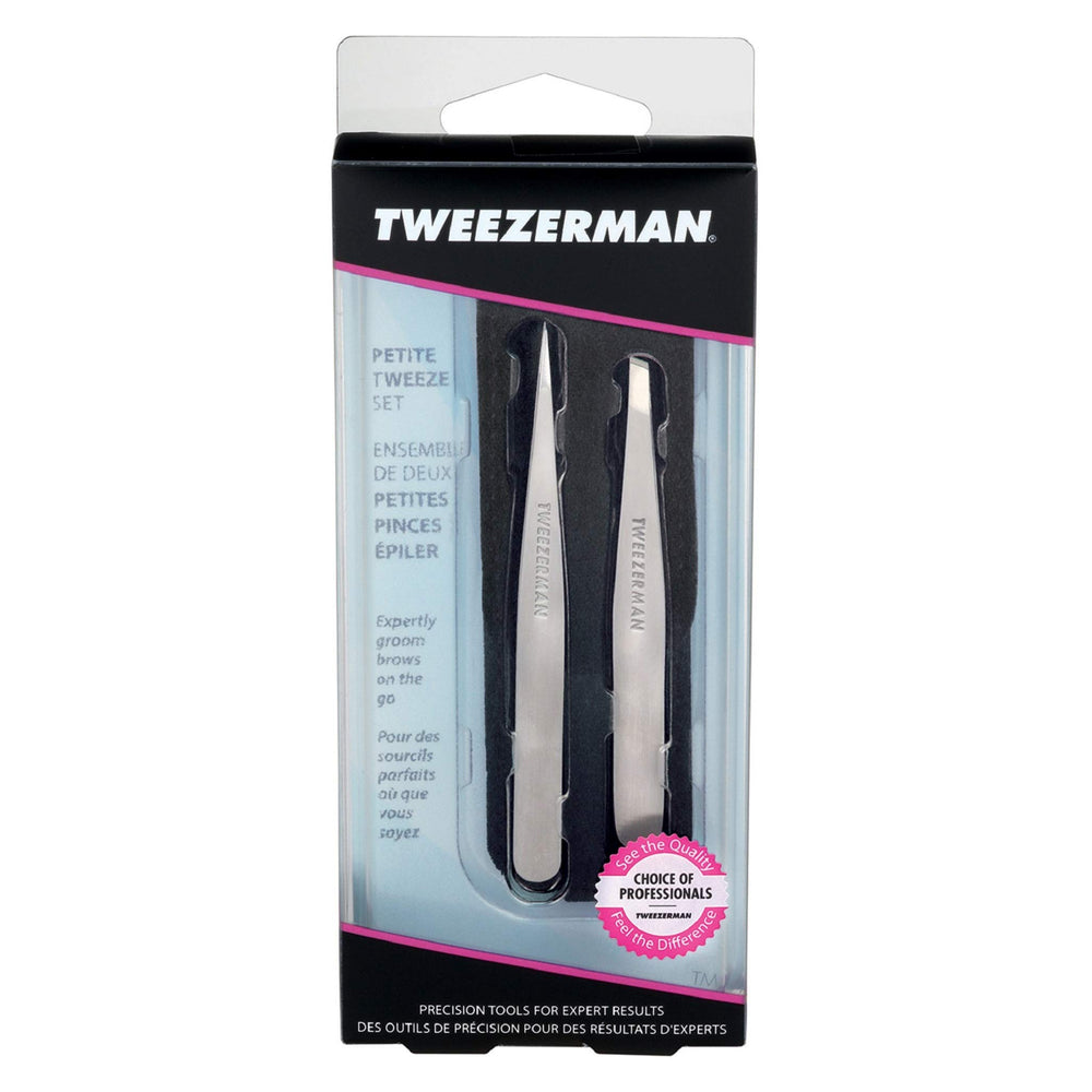 Tweezerman stainless steel tweezers offer durable, easy-to-clean performance.