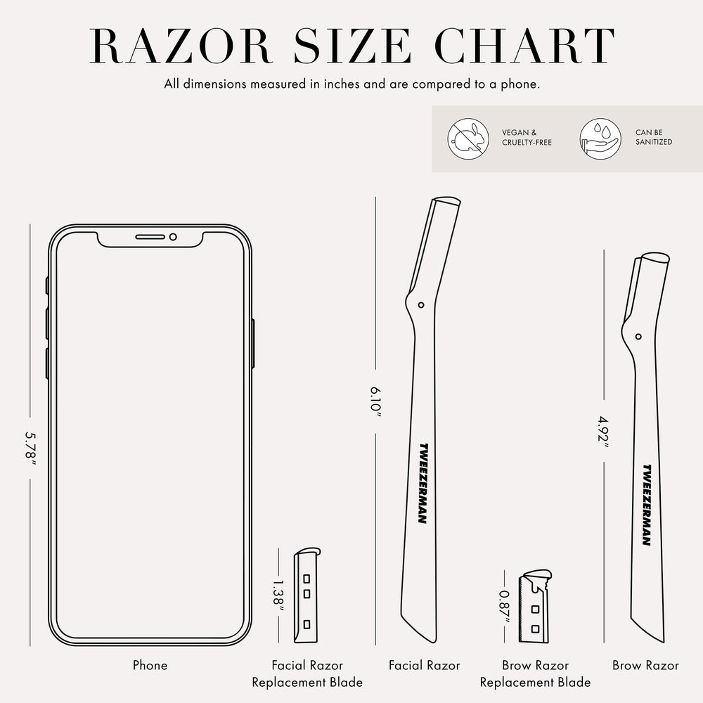 Tweezerman travel compact razor showing portable grooming tool