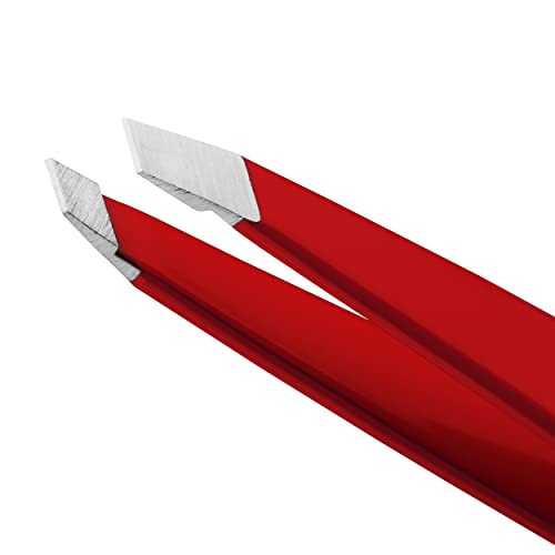 Tweezerman tweezer in use demonstrates precise control while lifting unwanted hair.
