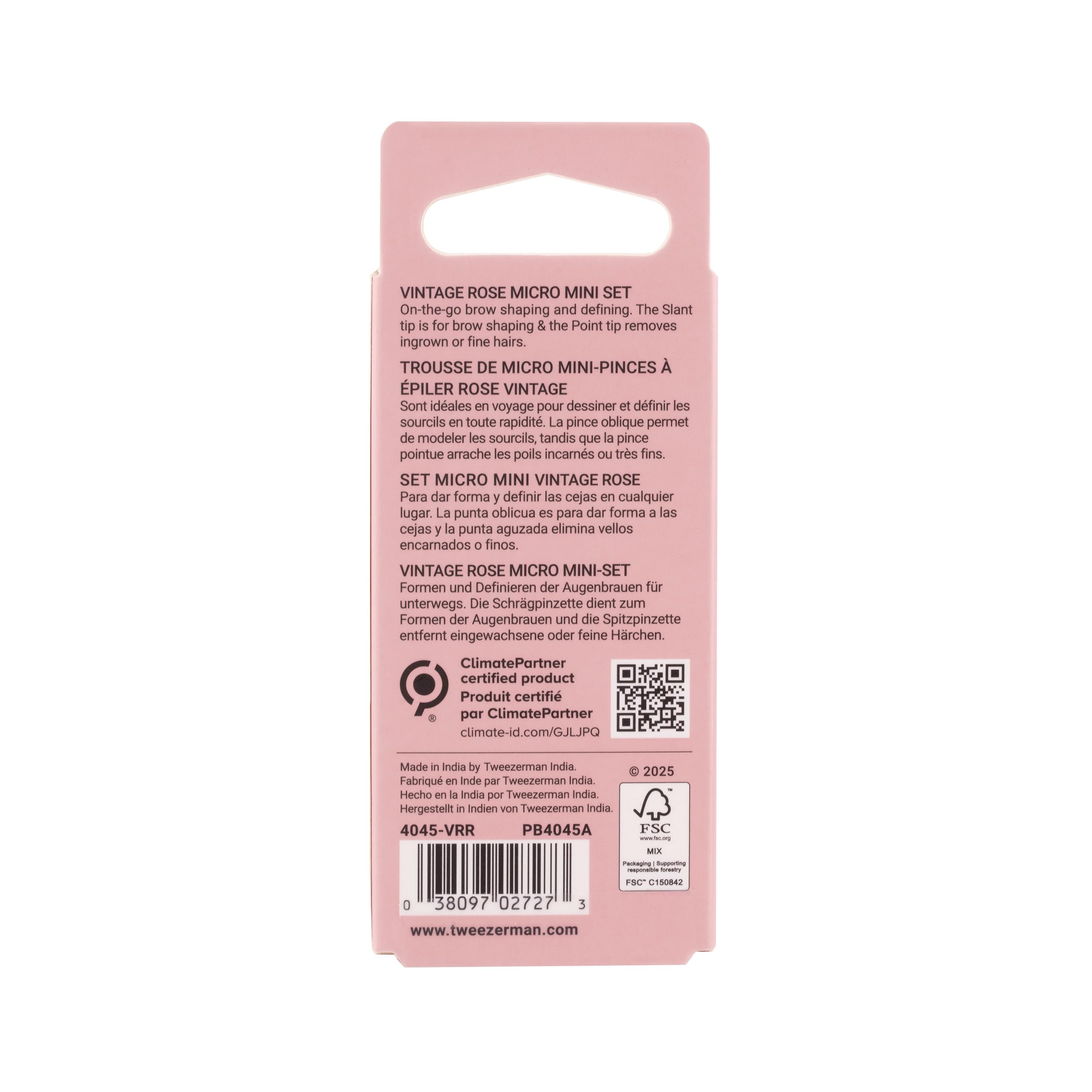 Tweezerman Vintage Rose logo visible signaling trusted brand quality.