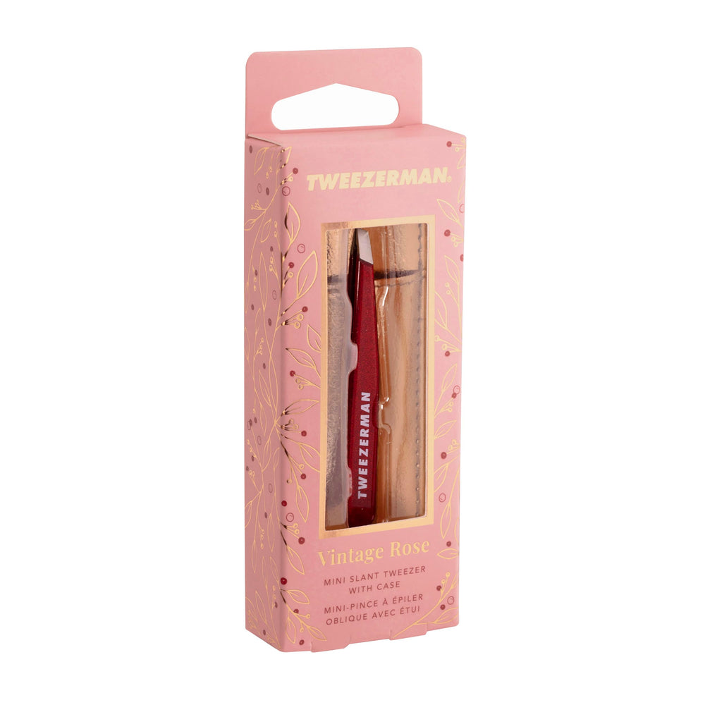 Tweezerman Vintage Rose Mini Slant Tweezer cleaning after use