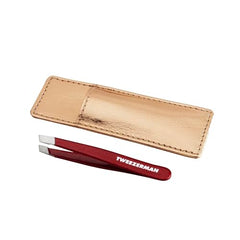 Tweezerman Vintage Rose Mini Slant Tweezer hand-filed tips ensure firm grip