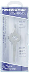 Tweezerman Wide Grip Slant Tweezer ergonomic handle for easy handling during tweezing