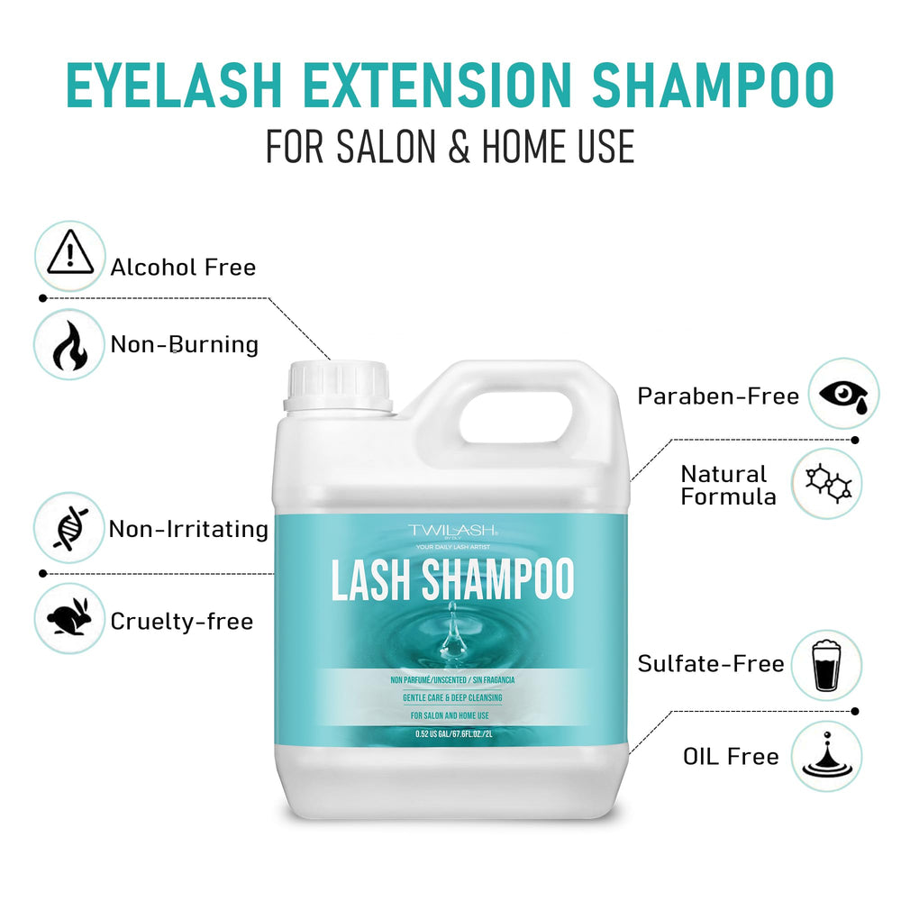 TWILASH BY DLY eyelash cleanser foaming close-up gentle cleansing for extensions and natural lashes.