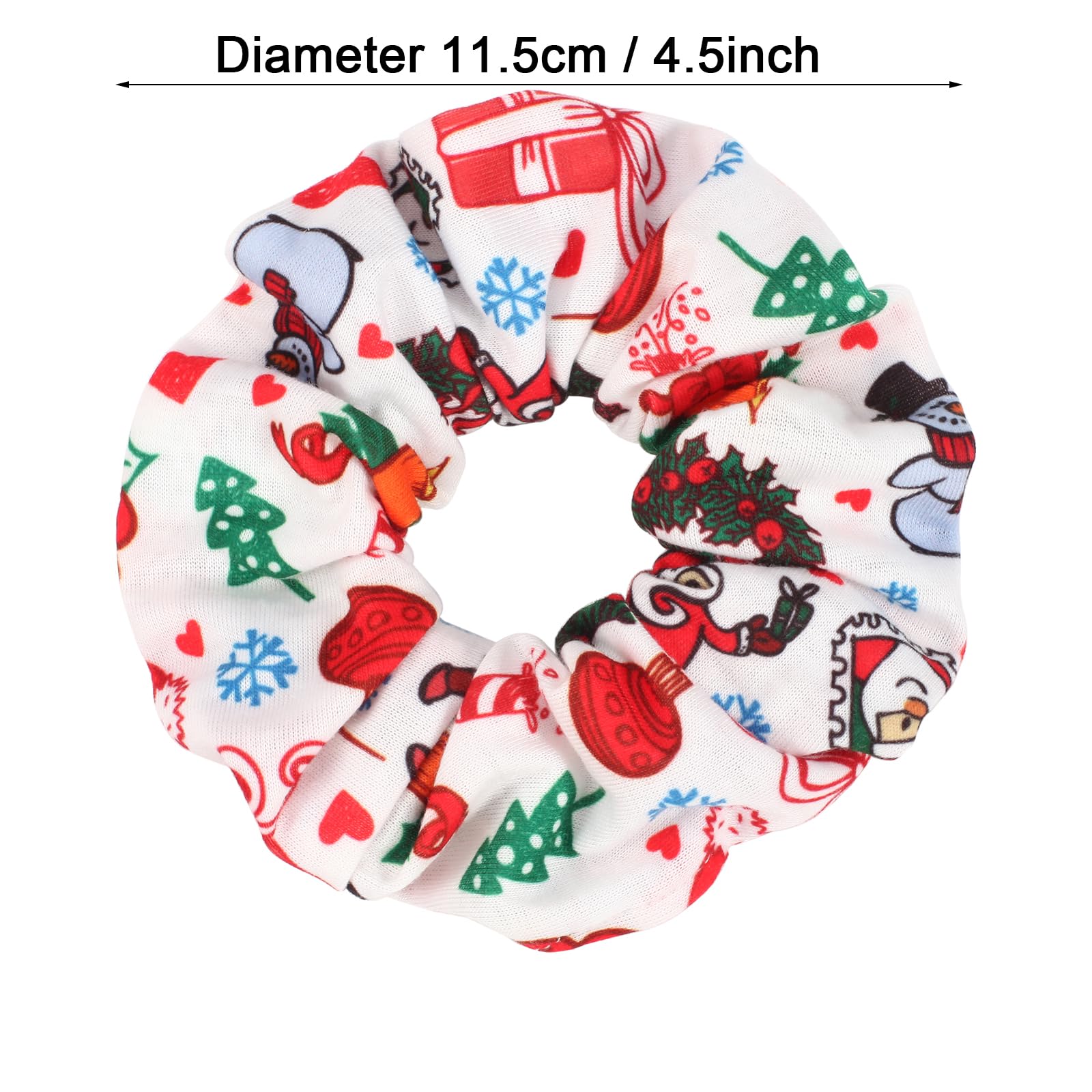 Twinfree Christmas scrunchies Bell pattern highlights holiday motifs with smooth stretch.