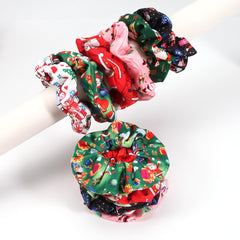 Twinfree Christmas scrunchies Deer Horn Bell pattern offers festive accents and gentle grip.