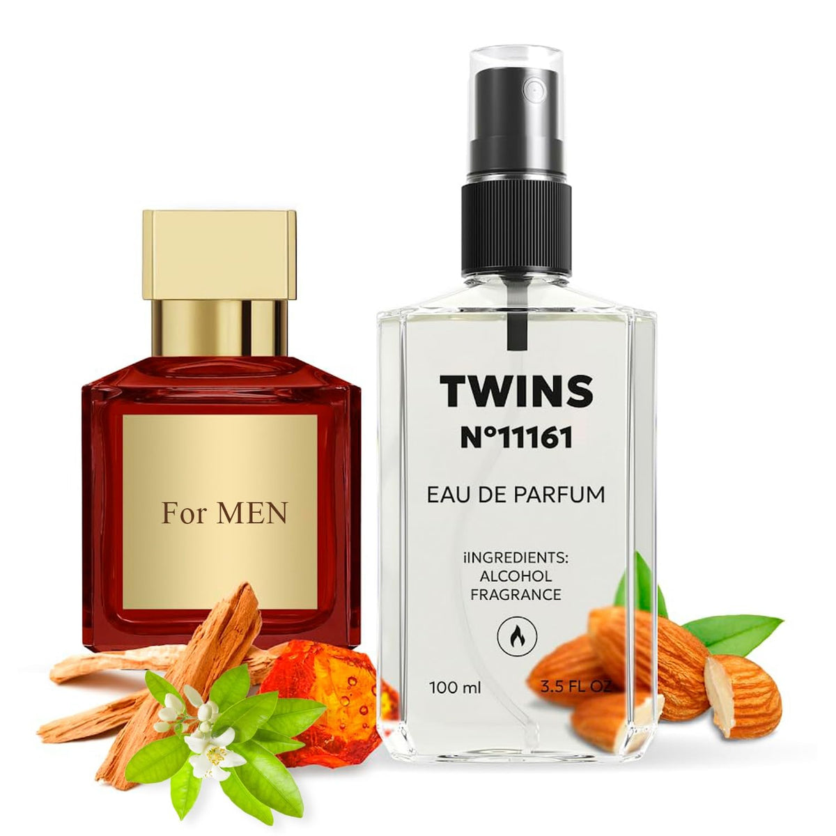 TWINS PARFUM Impression of Bac. Rou. 540 bottle closeup shows premium design for refined evenings.