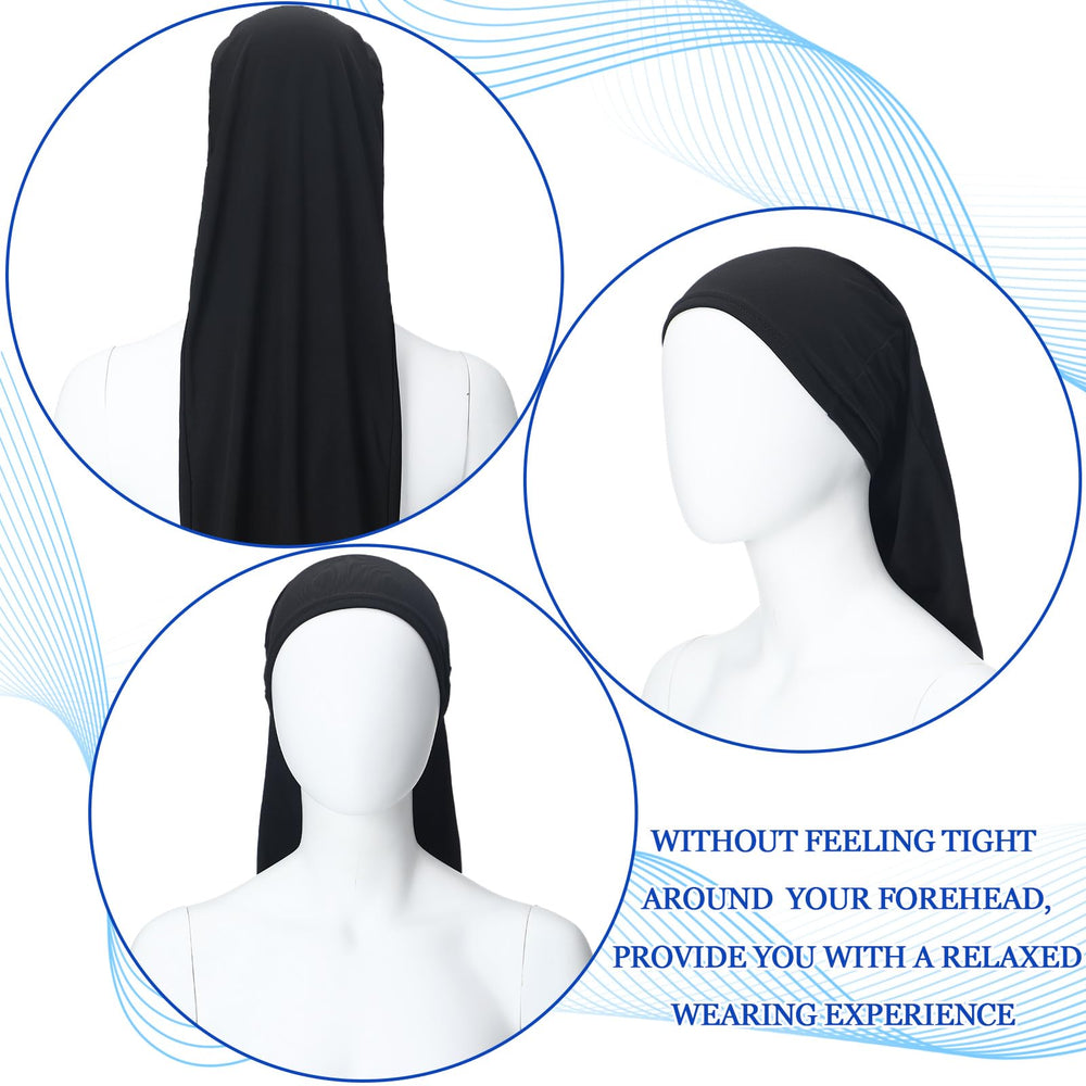 Twistover black cap used for sleep and hair protection overnight.