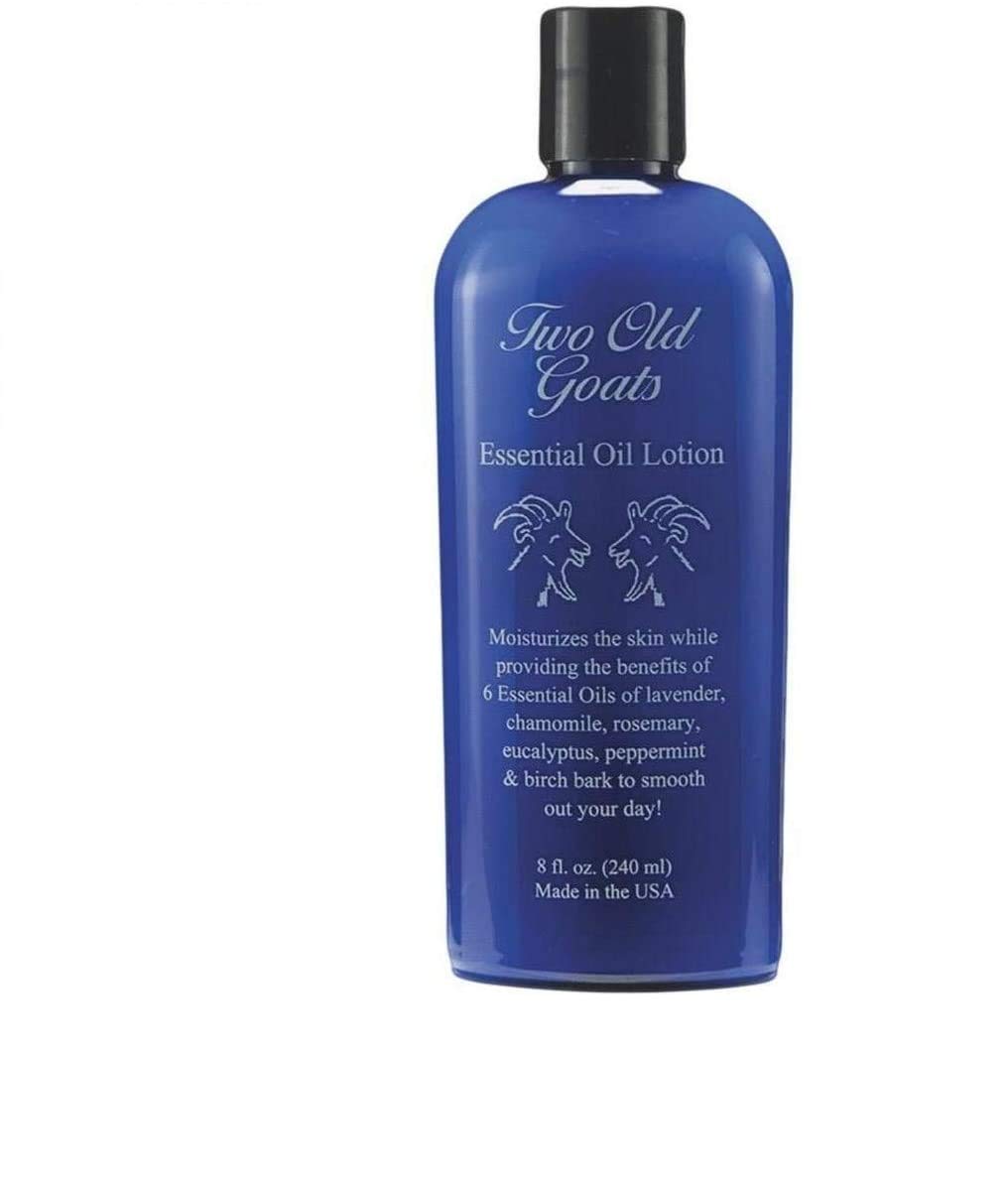 Two Old Goats Lotion bottle 8oz delivers deep hydration for dry skin.