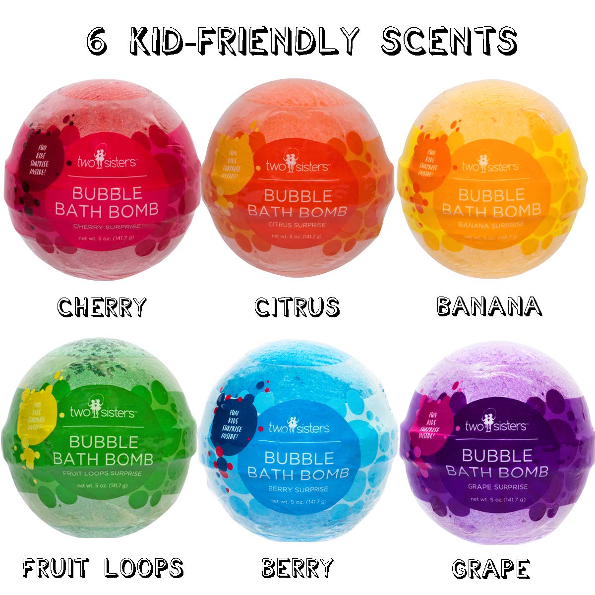 Two Sisters bath bombs deliver long-lasting fizz for 5–8 minutes of fun