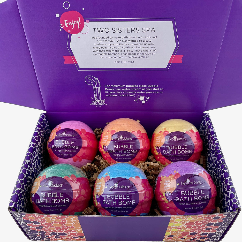 Two Sisters Mystical Bath Bombs holiday edition with festive animal designs