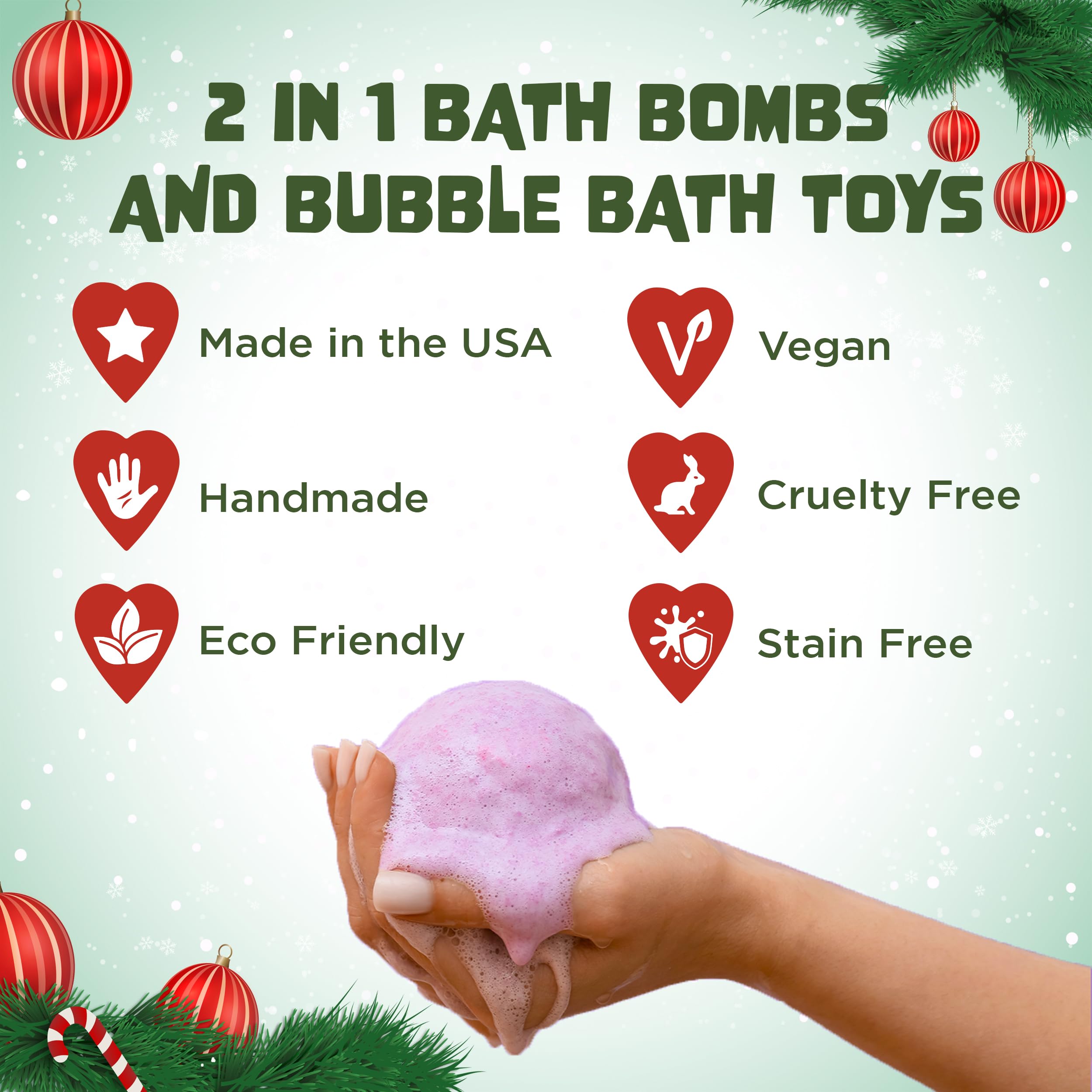 Two Sisters USA-made bath bombs designed for kid-friendly baths