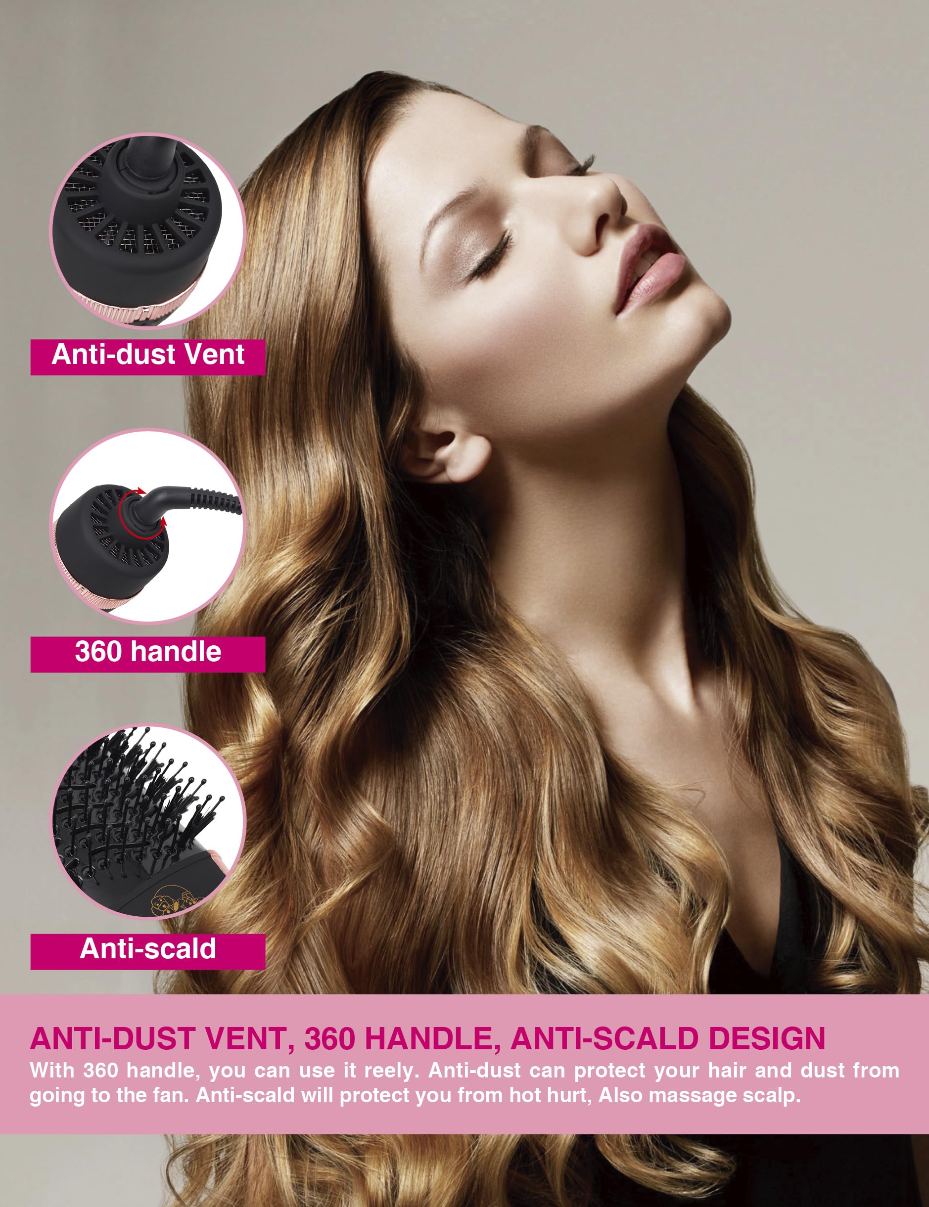 TWOBARCKER ideal for professionals and home users with long hair.