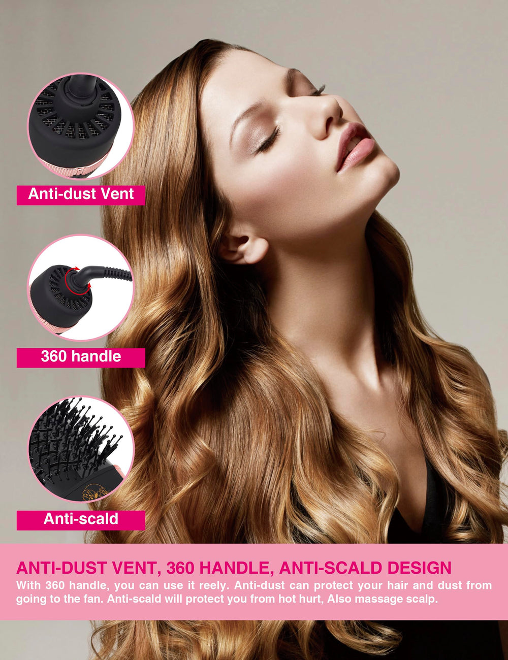 TWOBARCKER ideal for professionals and home users with long hair.