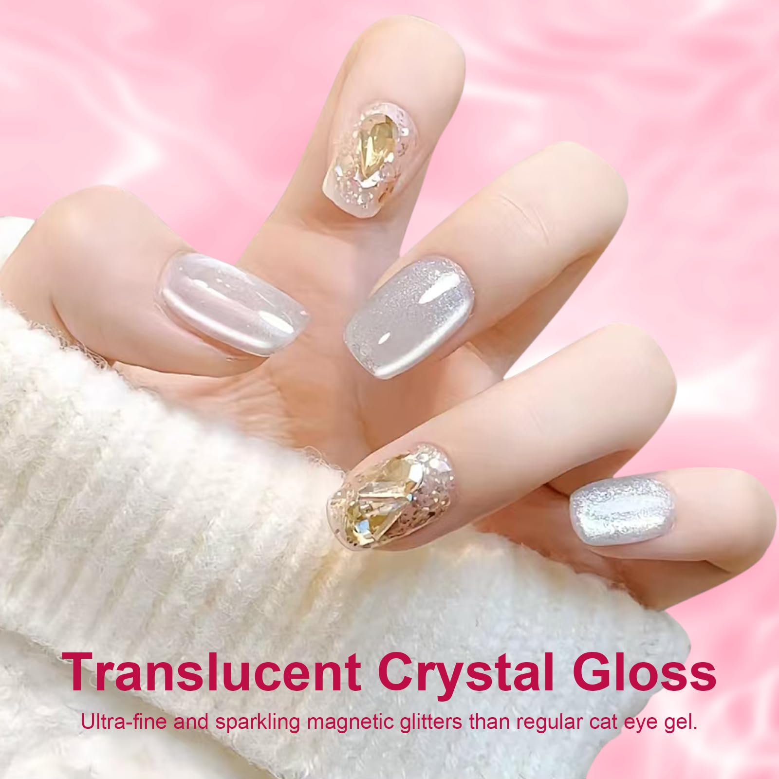 TWOEIGHT ice jelly pink nails illustrate sheer, glassy translucency.