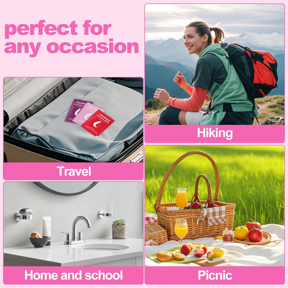 Twoworld 60-count travel wipes provide ample supply for daily needs.