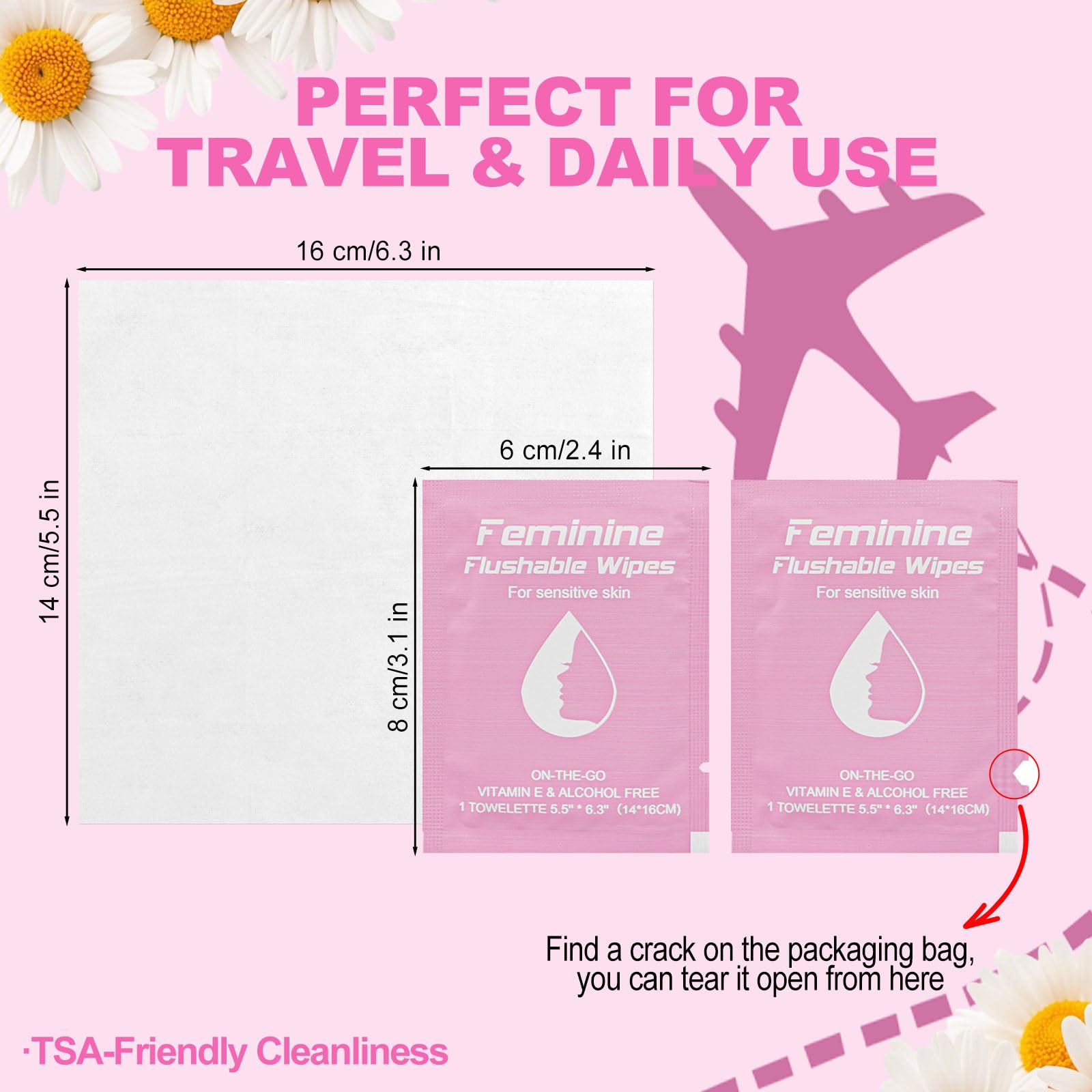 Twoworld flushable wipes designed for easy disposal and on-the-go freshness.