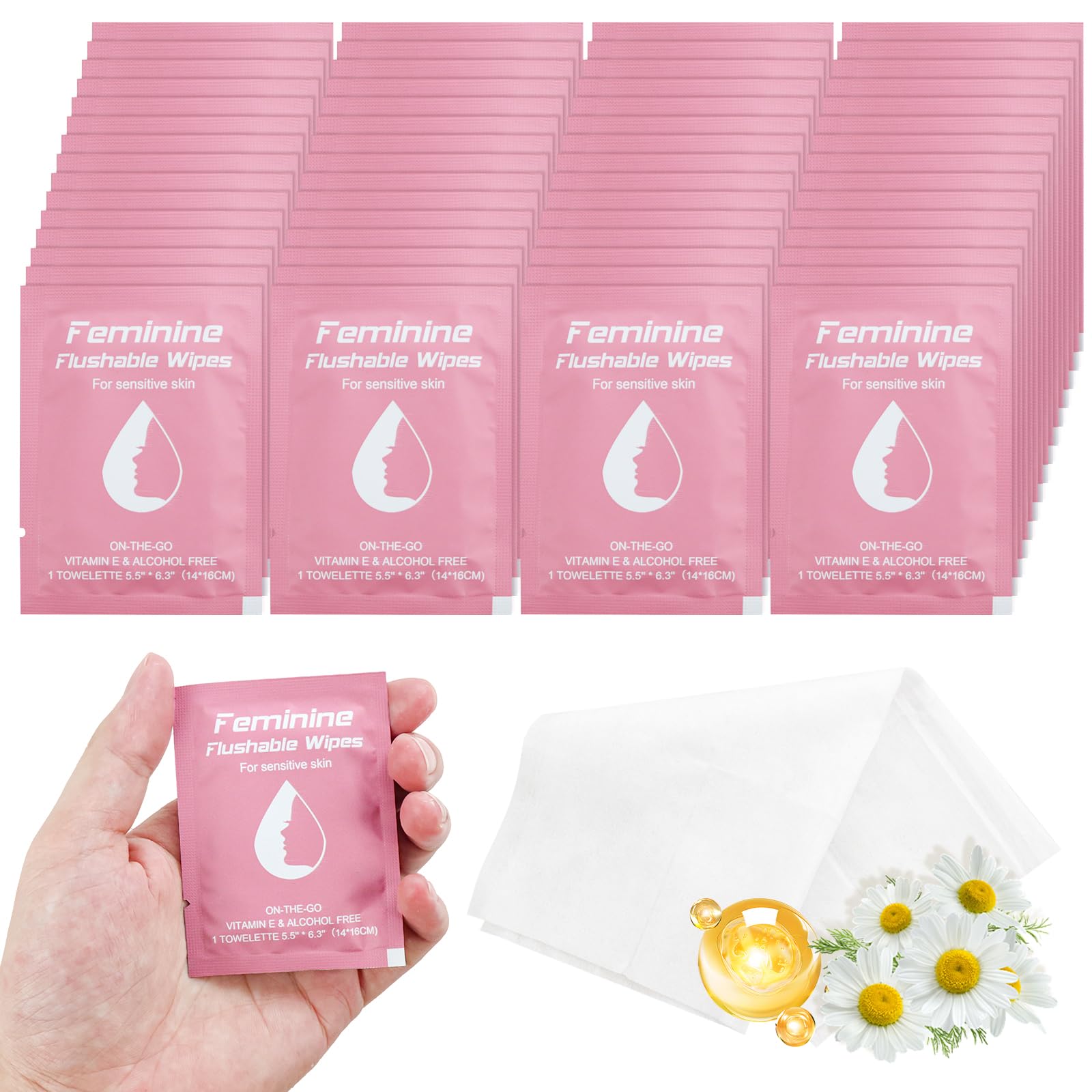 twoworld feminine wipes travel packaging shows compact, on-the-go freshness for busy days
