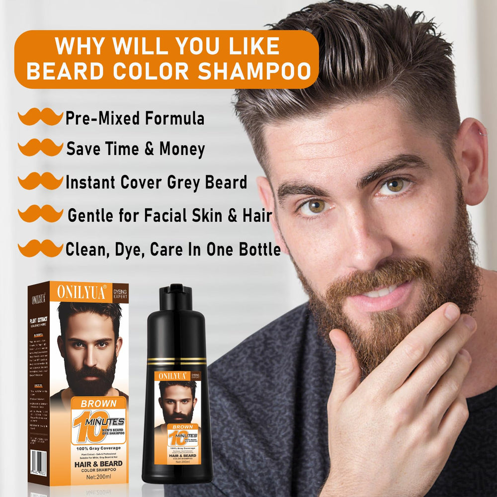 TYAYW color result before-and-after image showing darker, revitalized facial hair.