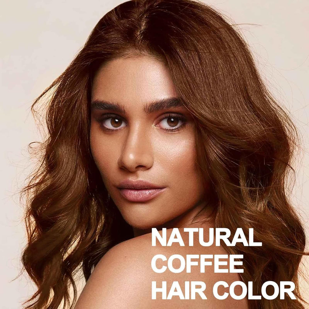 TYAYW Coffee Hair Dye Shampoo 3 in 1 dry-hair-application enables simple home coloring.