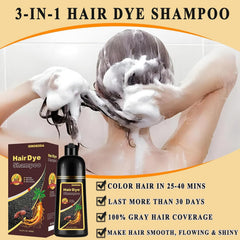 TYAYW Dark Coffee Hair Dye Shampoo color test swatch for shade matching