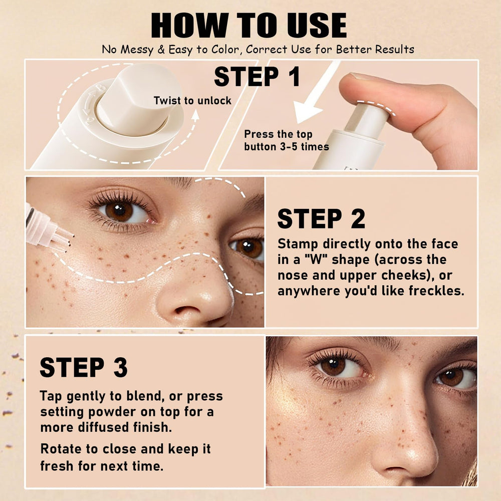 TYAYW Freckle colors four shades match skin tones for natural blends.