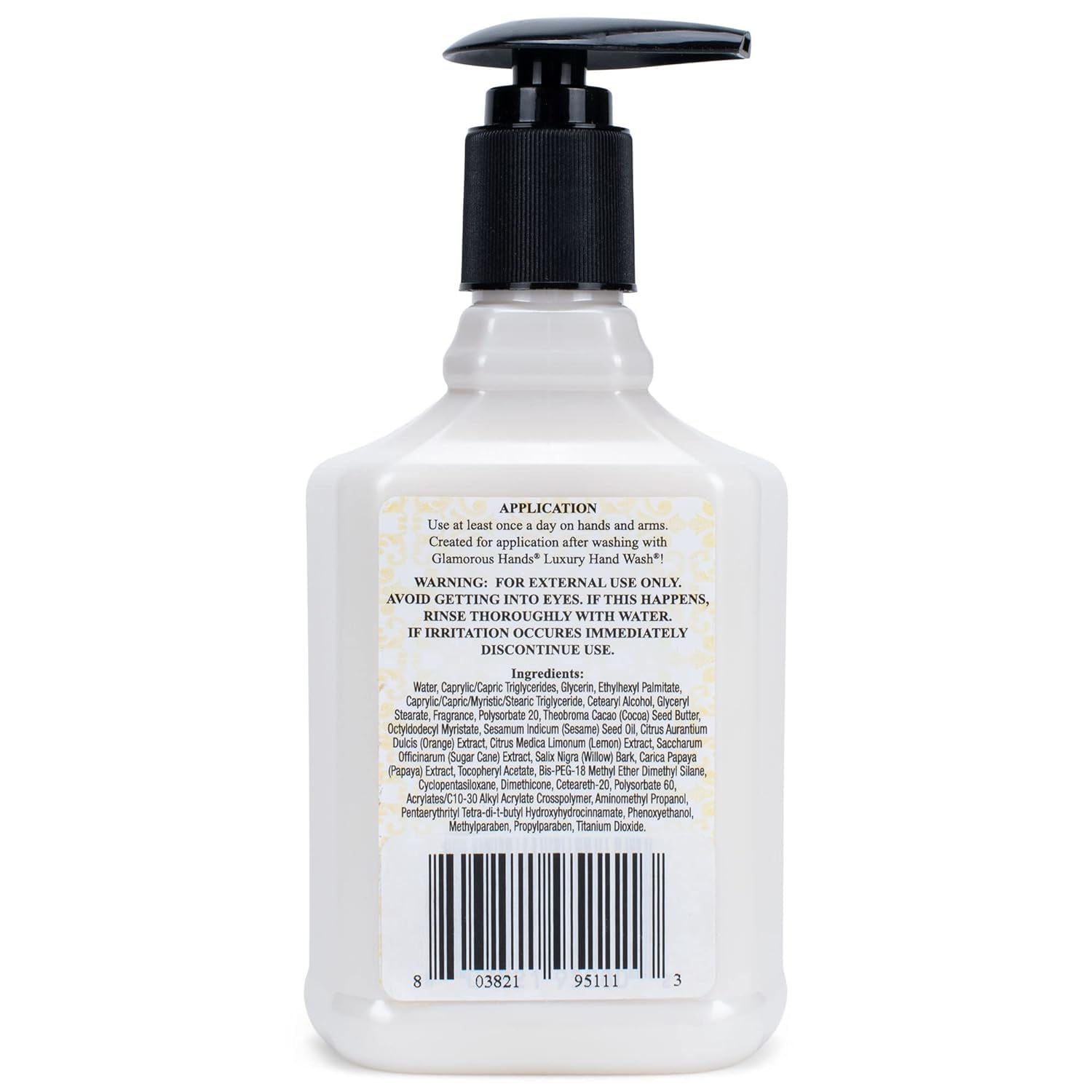 Tyler Candle Company Diva hand lotion cream closeup highlights creamy texture for soft hands