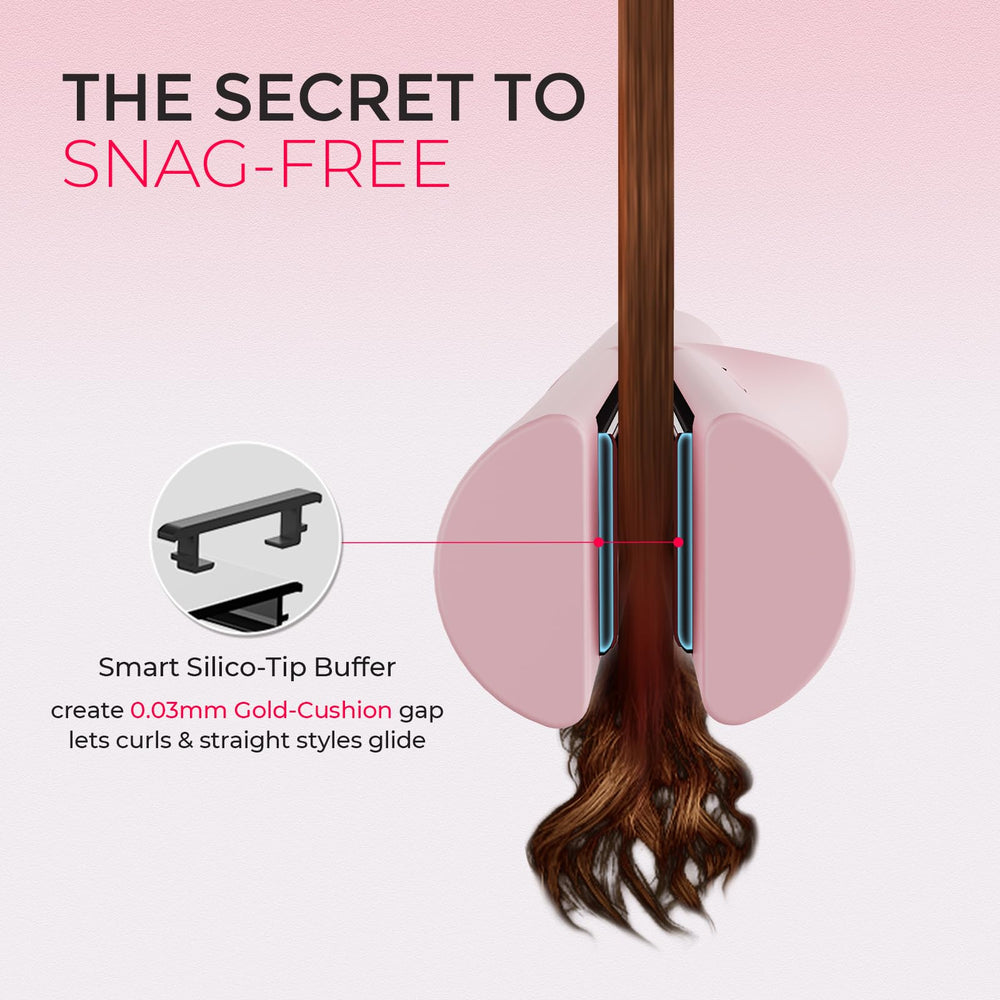TYMO Airflow 2.0 anti-scald shell for safe styling.