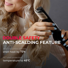 TYMO Airflow 2.0 anti-tangle tips for snag-free styling.