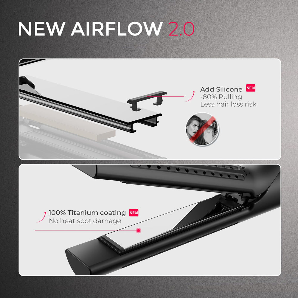 TYMO Airflow 2.0 360 vents with ionic flow for shiny results.
