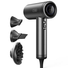 TYMO AirHYPE diffuser attached for fast drying and voluminous curls.