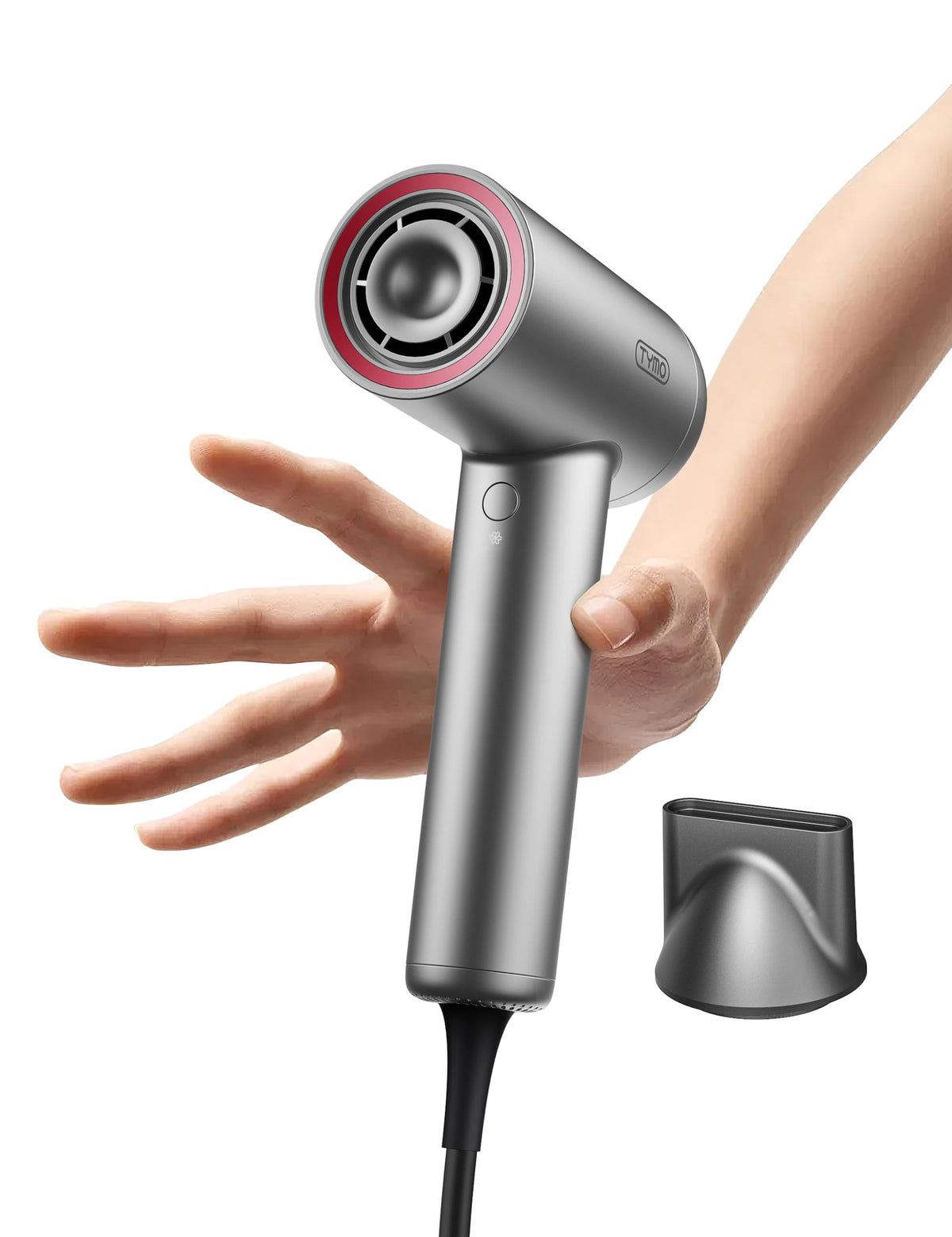 TYMO AIRHYPE Lite motor 110000rpm enables ultra-fast drying for busy mornings.