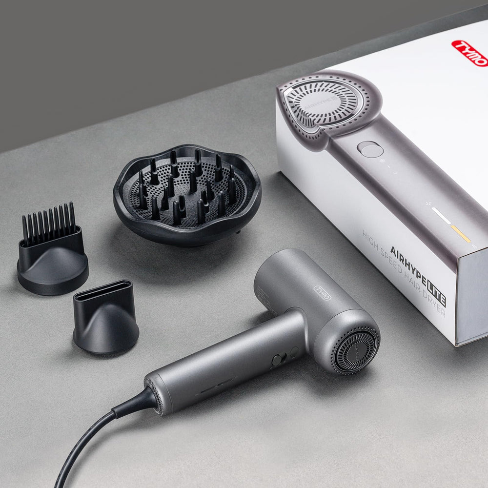 TYMO AIRHYPE Lite is a lightweight, portable dryer for everyday use.