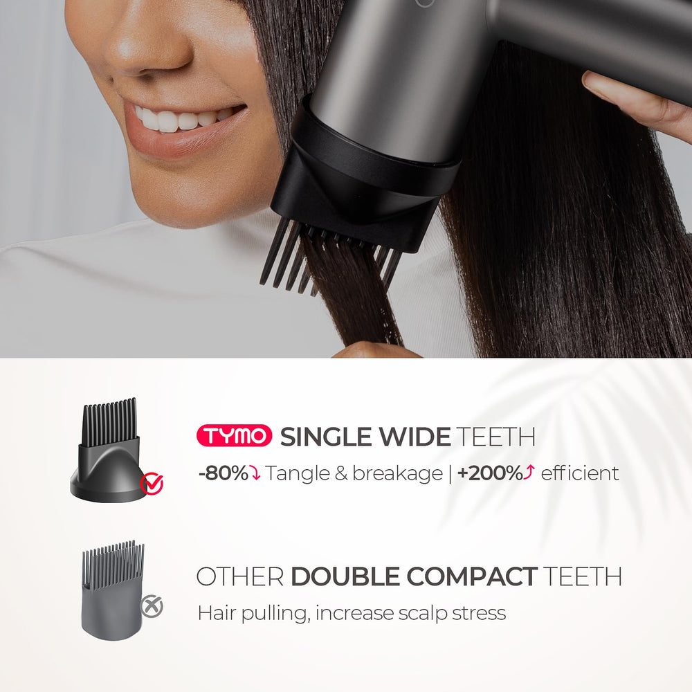TYMO AIRHYPE Lite VersaCurl diffuser provides root volume and curl definition.