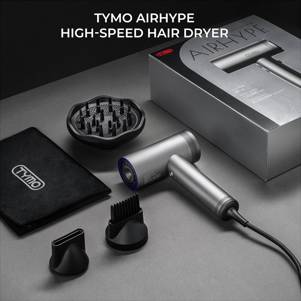 TYMO AirHYPE smoothing nozzle delivers silky finish with controlled airflow.