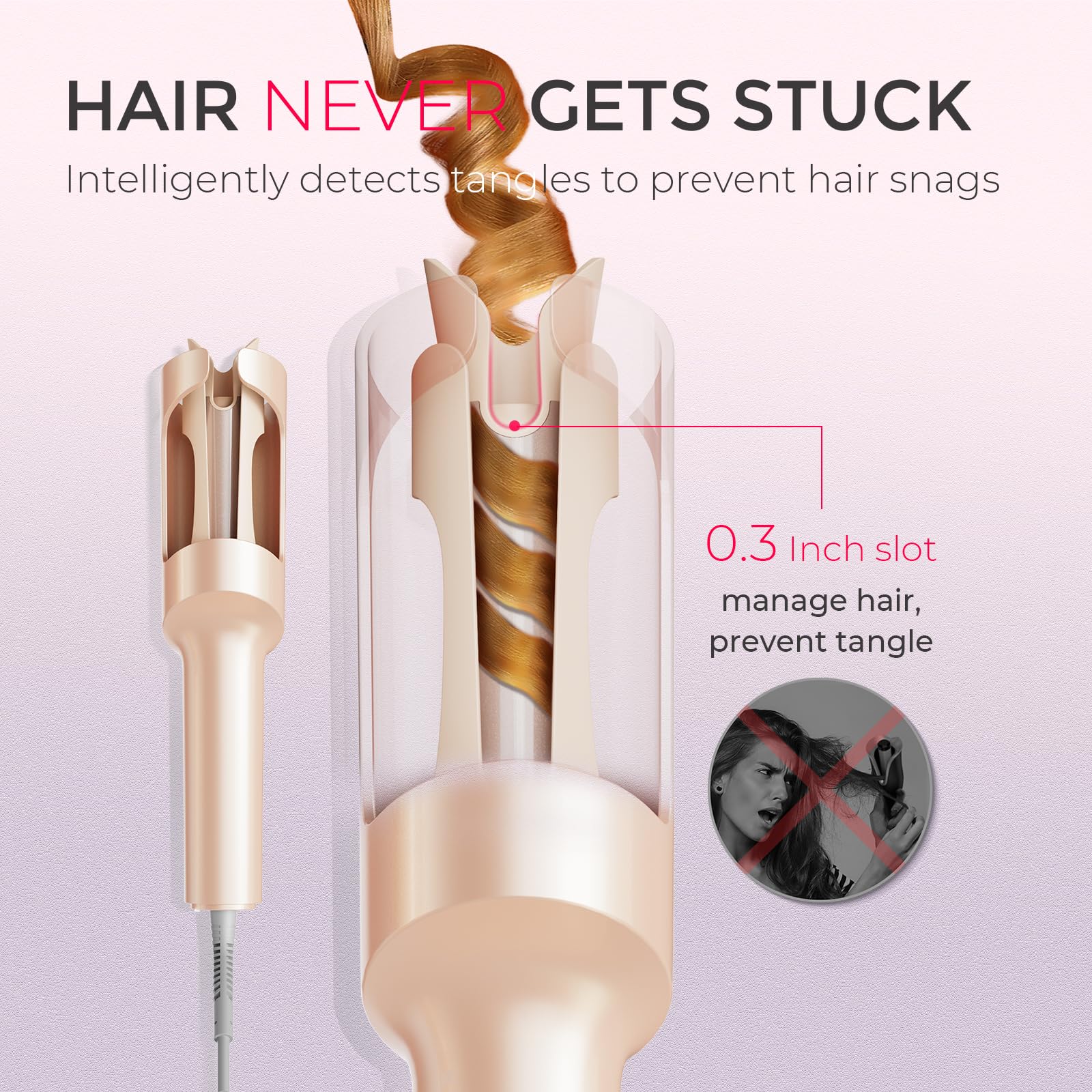 TYMO CURLPRO-1-inch-barrel creates classic waves with smooth control.