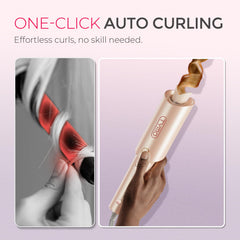 TYMO CURLPRO automatic-rotation-curler activates with one-click, easing beginners.