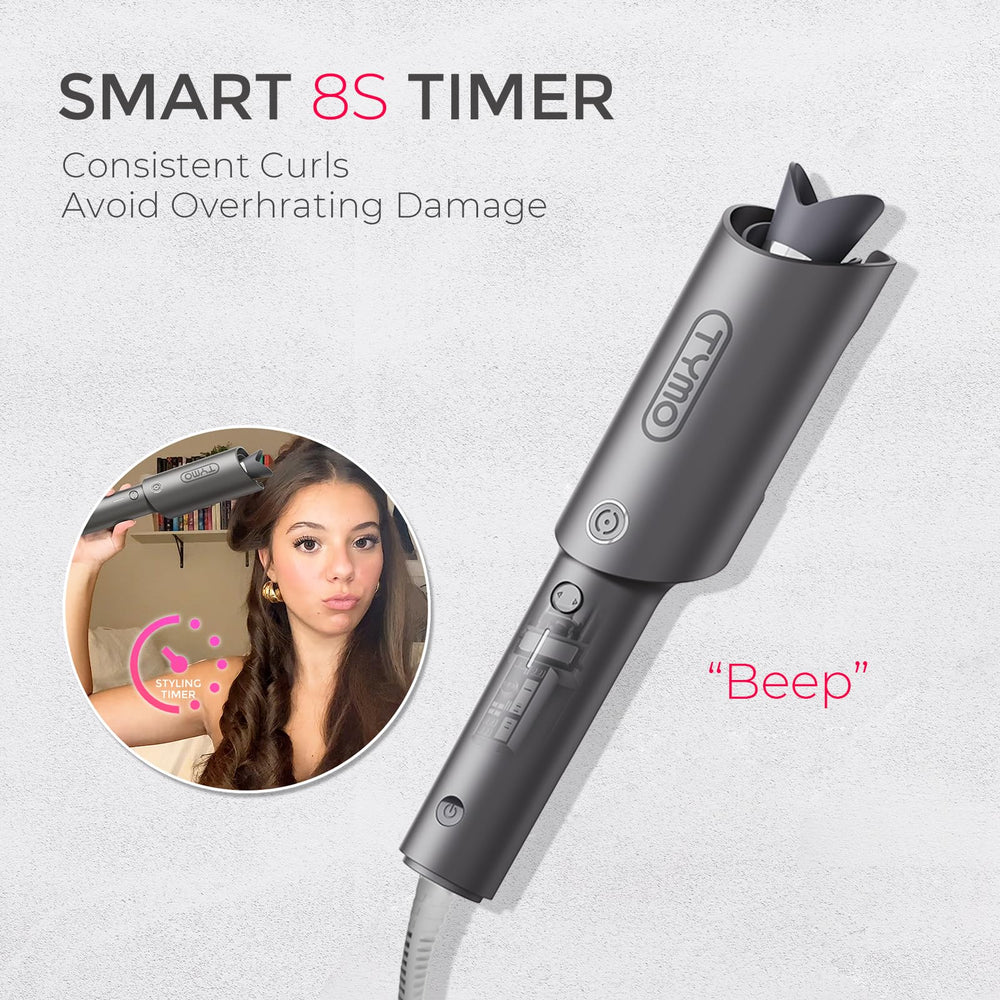 TYMO CURLPRO curls in action show lasting beachy waves.